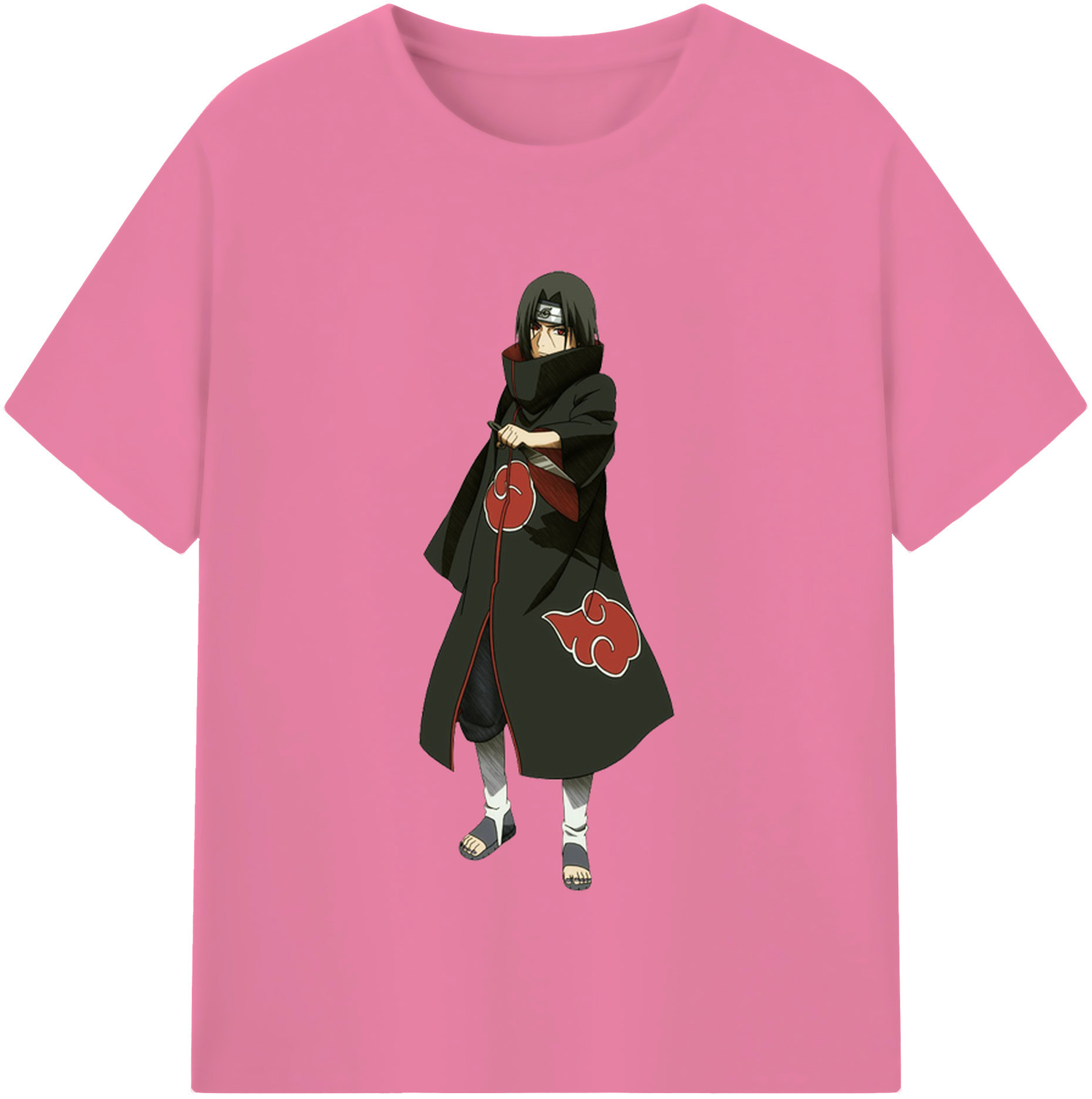 （画像用） NARUTO -ナルト- うちは イタチ Uchiha Itachi 綿100％半袖Tシャツ（フロントプリント）